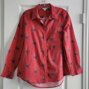 Sundance Pink Floral Shirt size Small